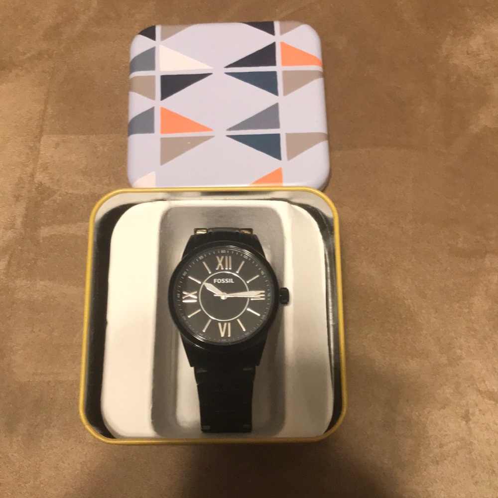 Black Fossil Watch